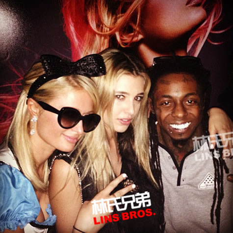 Lil Wayne在Paris Hilton生日Party演出...脸上增添新纹身 (照片)