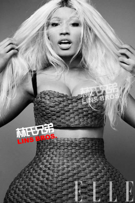 Nicki Minaj素颜登上ELLE杂志封面和内页 要“统治”世界 (照片)
