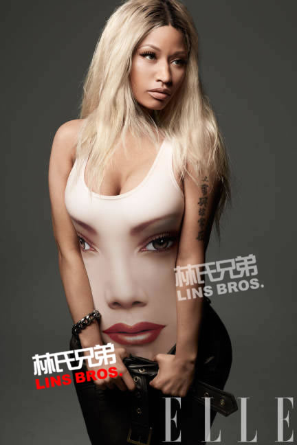 Nicki Minaj素颜登上ELLE杂志封面和内页 要“统治”世界 (照片)