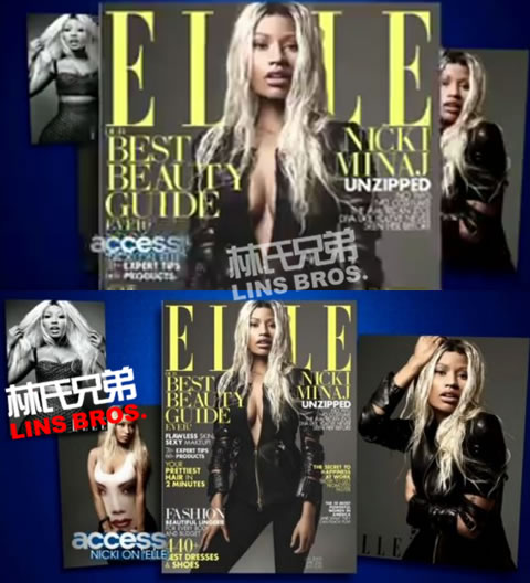 Nicki Minaj登上ELLE杂志性感封面...扮演记者自己采访自己  (视频/图片)