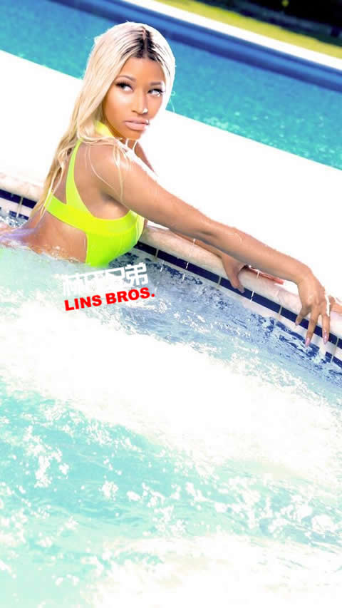 Nicki Minaj泳池性感到极限..拍摄与老板Lil Wayne合作单曲High School MV (照片)