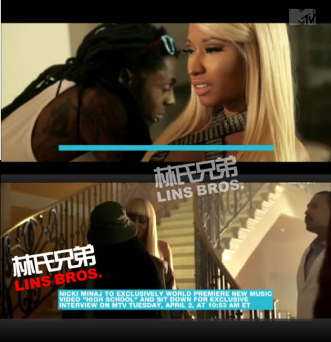 Nicki Minaj与老板Lil Wayne合作单曲High School MV预告 (视频)