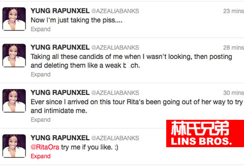 Azealia Banks“攻击”Rita Ora...称她是Rihanna替补 & Thirsty (图片)