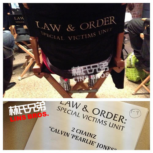 请勿模仿！2 Chainz拍摄美剧Law & Order: SVU 法律与秩序：特殊受害者 (3张照片)
