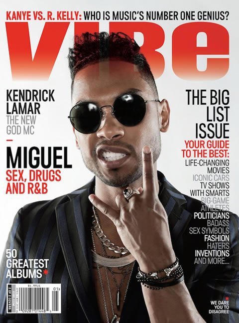 Kendrick Lamar和Miguel登上VIBE杂志3张封面 (9张照片)