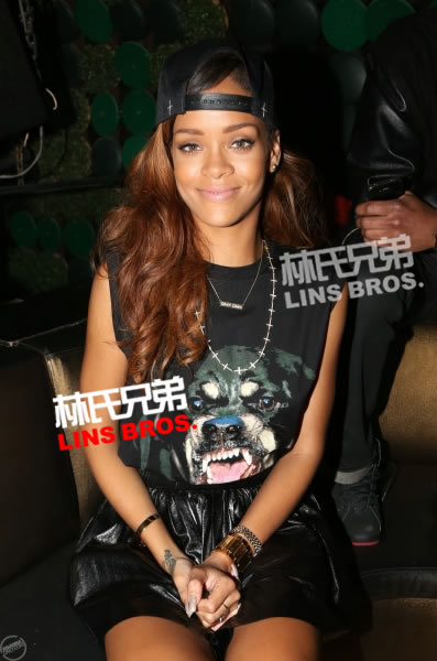 Rihanna纽约参加2013 NFL美式橄榄球选秀Party... Wale, DJ Khaled (10张照片)