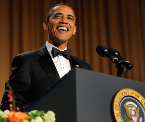 美国总统奥巴马2013年白宫记者协会晚宴选用2白金嘻哈音乐作进场音乐..(视频) 