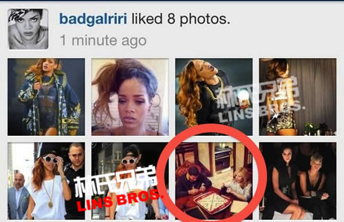 Rihanna这张照片告诉Chris Brown她又开始喜欢Drake了...关注Drake.(照片)