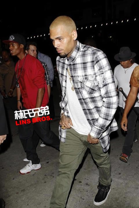 Chris Brown和前女友Karrueche洛杉矶庆祝生日，Rihanna正在纽约..(13张照片)