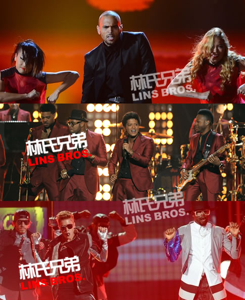 2013 Billboard Music Awards演出刺激18首单曲销量大涨：Chris Brown, Bruno Mars..
