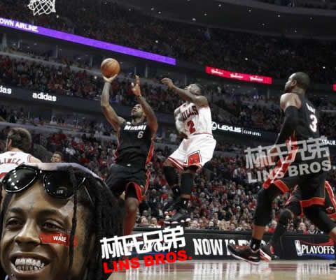 Lil Wayne 忘不了迈阿密热火的痛，邀请赢球的公牛队球星迈阿密夜店庆祝 (照片)