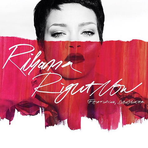 现在.. Rihanna发布单曲Right Now官方封面.. 不是长发 (图片)