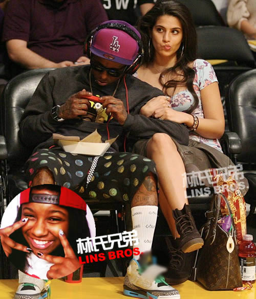 Lil Wayne女儿Reginae很喜欢Weezy的意大利未婚妻Dhea (5张照片)