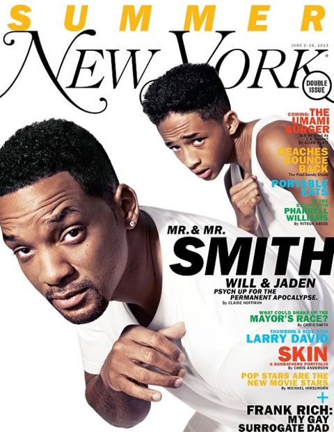 Will Smith和儿子Jaden登上New York杂志封面..加上内页照片.. 父子俩很亲 (7张照片)