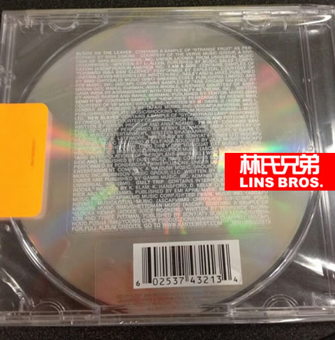 看看Kanye West 新专辑Yeezus CD背面包装，红色胶布变黄色胶布，全透明 (照片)