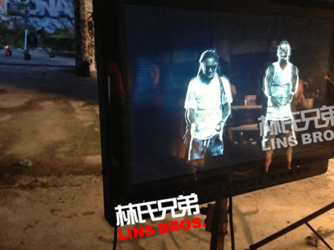 Lil Wayne与兄弟Ace Hood一起拍摄单曲We Outchea MV (7张照片)