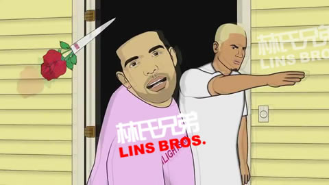 搞笑时刻! Drake被情敌Chris Brown扇耳光倒地..Rihanna和Chris嘲笑他 (卡通片/视频)