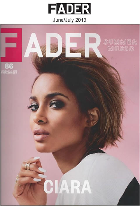Ciara 成为 FADER 杂志6/7月刊封面人物 (照片)