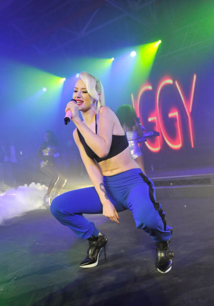 女说唱歌手Iggy Azalea与Jay Z女艺人Rita Ora在DKNY Party演出 (6张照片)