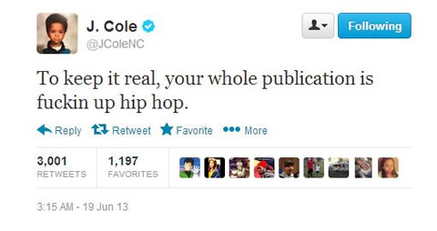 怒气冲天! J. Cole受到刺激..在微博上疯狂地抨击..又疯狂地赞扬 (12张图片)