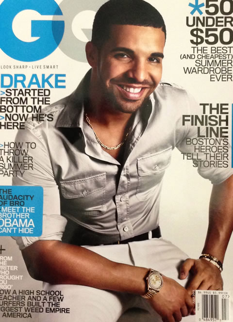 Drake登上GQ杂志封面..谈论老对手Chris Brown新专辑Nothing Was The Same等 (图片)