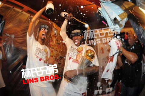 什么叫真正的Ballin! 迈阿密热火示范..赢得总冠军后喝掉100瓶稀有香槟以及另外.. (照片)
