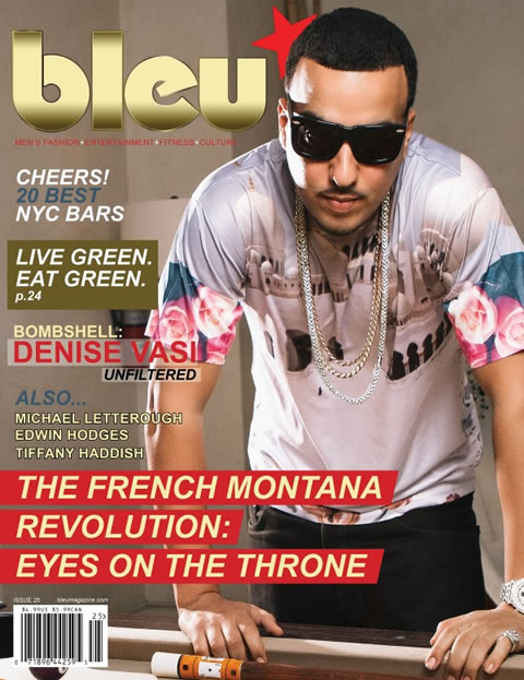 Diddy徒弟French Montana与女友Trina出席BLEU杂志晚宴 (8张照片)