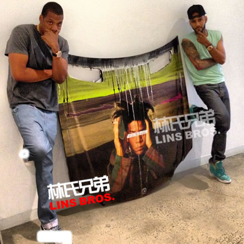 涂鸦艺术 x 工业!! 不久后Jay Z把Swizz Beatz的车盖挂在豪宅墙壁上 (3张照片)