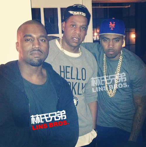 3 Gods 3巨头! Jay Z 和Nas为兄弟Kanye West庆祝 36岁生日 (照片)