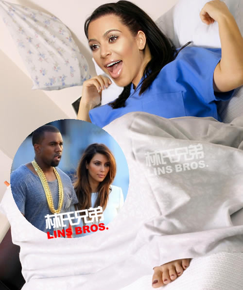 Kanye West和卡戴珊Kim Kardashian第一个孩子出生...