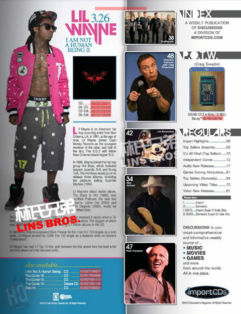 Lil Wayne 登上 Discussions Magazine 杂志封面 (2张照片)