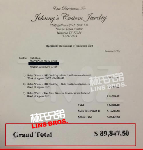 Rick Ross买了55万劳力士手表没付钱..被告上法庭 (照片)