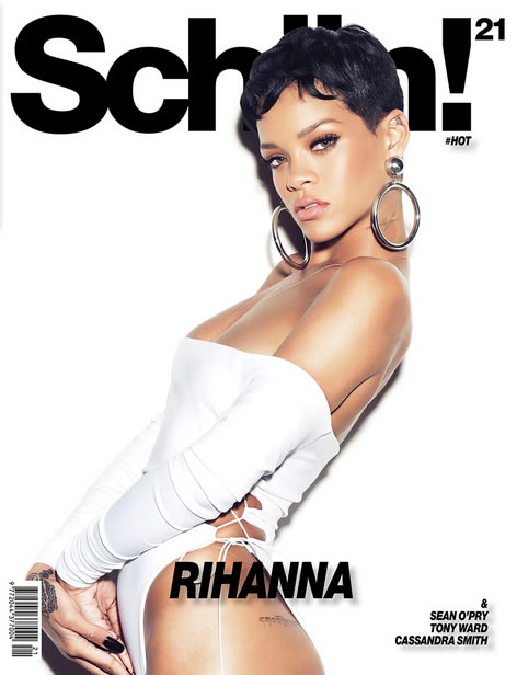 极限性感!! Rihanna登上Schön! Magazine美麗!杂志封面+内页照片 (8张照片)