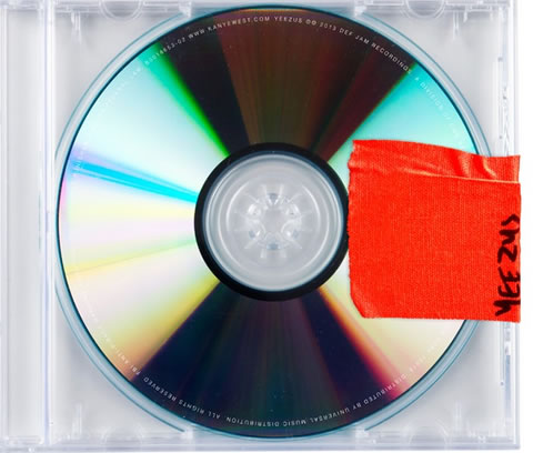 看看Kanye West 新专辑Yeezus CD背面包装，红色胶布变黄色胶布，全透明 (照片)