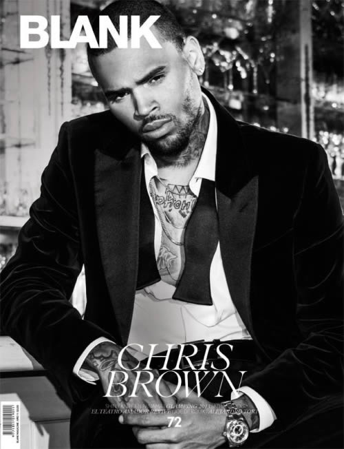 Chris Brown 穿燕尾服登上Blank 杂志最新封面 (4张照片)