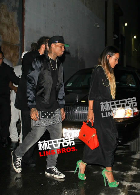 Chris Brown与他的爱人Karreuche Tran在2013 BET Awards After Party (7张照片)