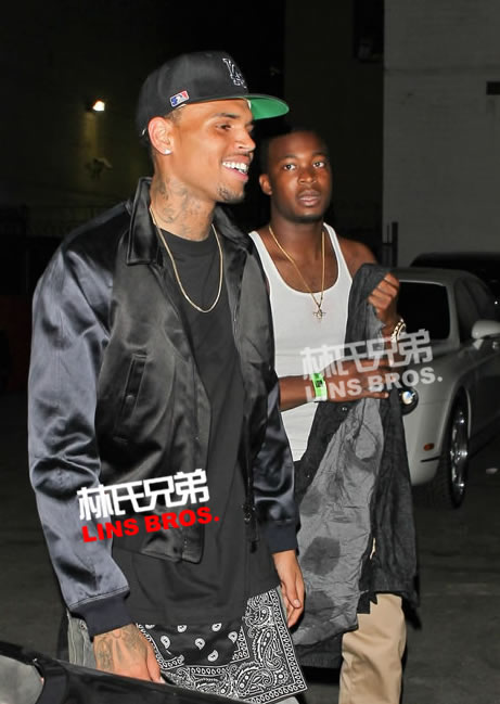 Chris Brown与他的爱人Karreuche Tran在2013 BET Awards After Party (7张照片)