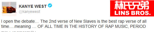 Kanye West 无视狗仔冲突 评出了他认为说唱历史上最好的一段歌词..来自他的专辑 (图片)