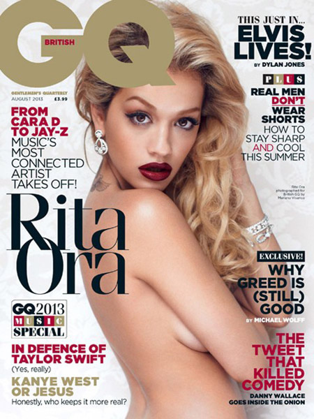 Rita Ora 上身全裸登上英国GQ杂志性感封面 (图片)