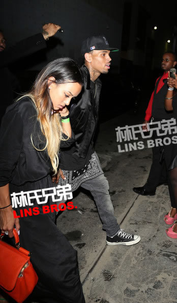 Chris Brown与他的爱人Karreuche Tran在2013 BET Awards After Party (7张照片)