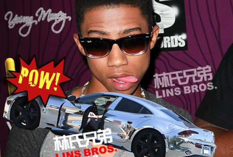 惹事!! 贾斯汀·比伯的亮闪闪豪车被好兄弟Lil Twist驾驶..结果Lil Wayne徒弟被警察逮捕