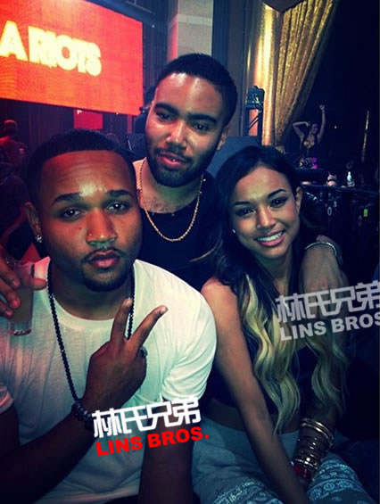 全明星Party..Chris Brown和Karrueche, Tyga, Rick Ross等一起演出并Party (10张照片)