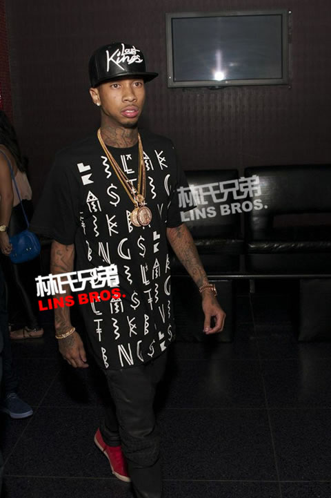 全明星Party..Chris Brown和Karrueche, Tyga, Rick Ross等一起演出并Party (10张照片)