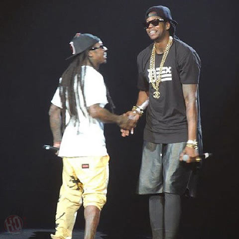 Lil Wayne和好兄弟T.I., 2 Chainz在俄克拉何马城举行演唱会 (12张照片)