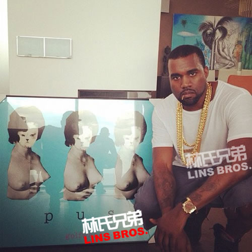 特色艺术..Kanye West 收到粉丝Tyler, the Creator创作的裸体女人艺术画..(照片)