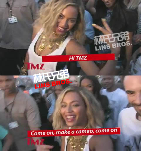 有些人讨厌TMZ..女王Beyonce喜欢TMZ并让其狗仔客串MV跑龙套..两个世界 (视频)