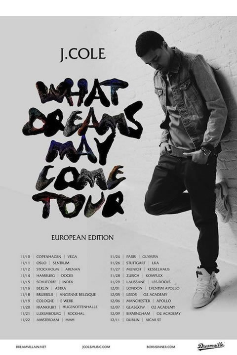 Jay Z徒弟J. Cole宣布What Dreams May Come Tour巡回演唱会..与Wale一起 (3张图片)