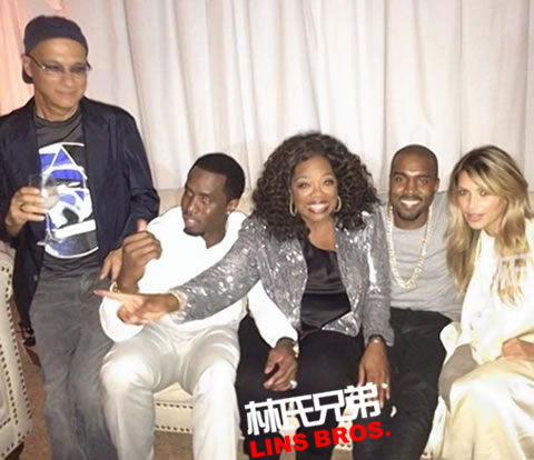 这5个人财富加起来吓死人..Diddy, Kanye和卡戴珊, 奥普拉, Jimmy Iovine在一起 (照片)