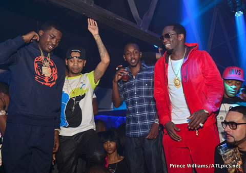 Diddy, 拳王梅威瑟和Lil Kim等明星在亚特兰大夜店举办Party (10张照片)