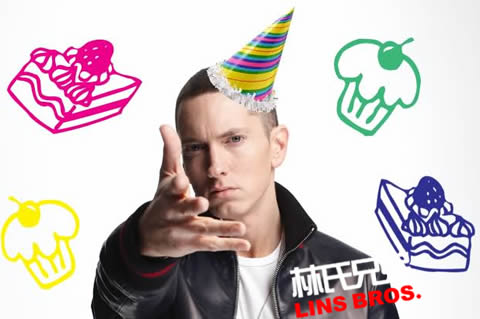 Eminem在他的41岁生日这天发布两张图片两句话 (照片)